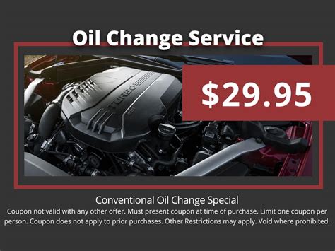 When you provide your vehicle with routine. . Cable dahmer oil change coupons